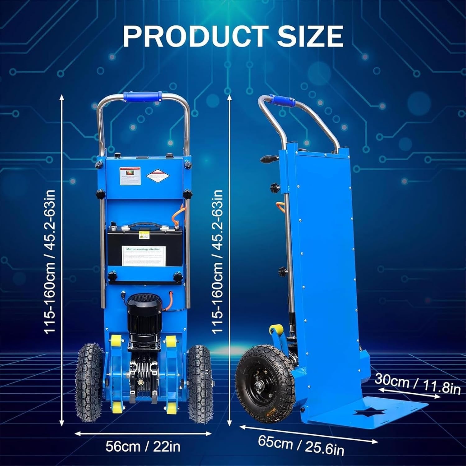 Electric Stair Climber Hand Truck 900lbs Brushless Motor Heavy Duty Trolley