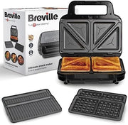 3 in 1 Snack Maker 350W Deep Fill Toastie Waffle Panini 30.7cm