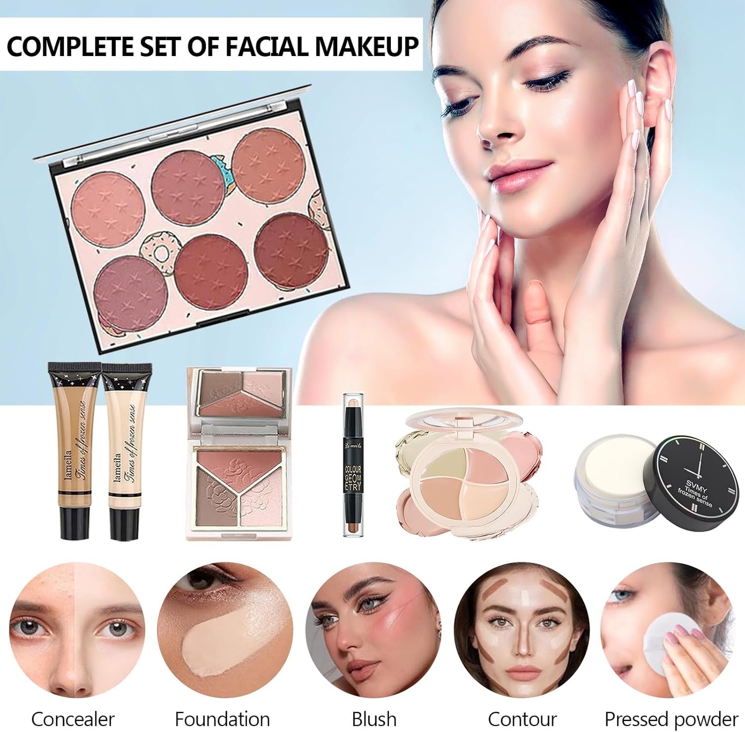 37pc Makeup Kit – Eyeshadow, Lipstick, Brushes & Travel Bag