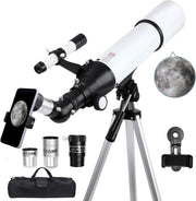 80mm 600mm Telescope | HD Refractor | Tripod Phone Adapter Travel Kit
