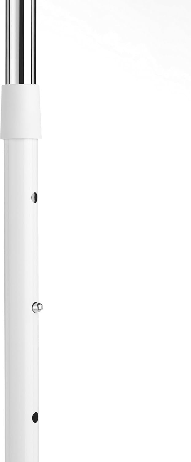Adjustable Garment Rack White & Chrome Clothes Rail
