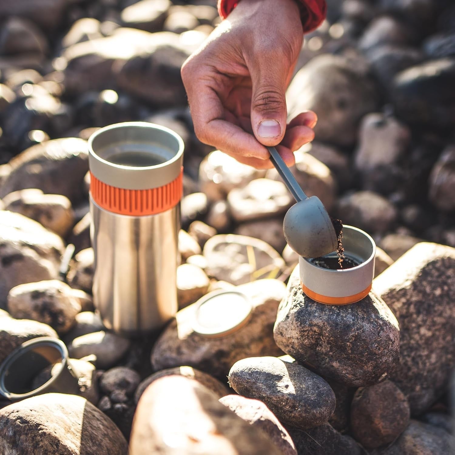 Portable Vacuum Coffee Maker Travel Mug | Stainless Steel Quick Brew System