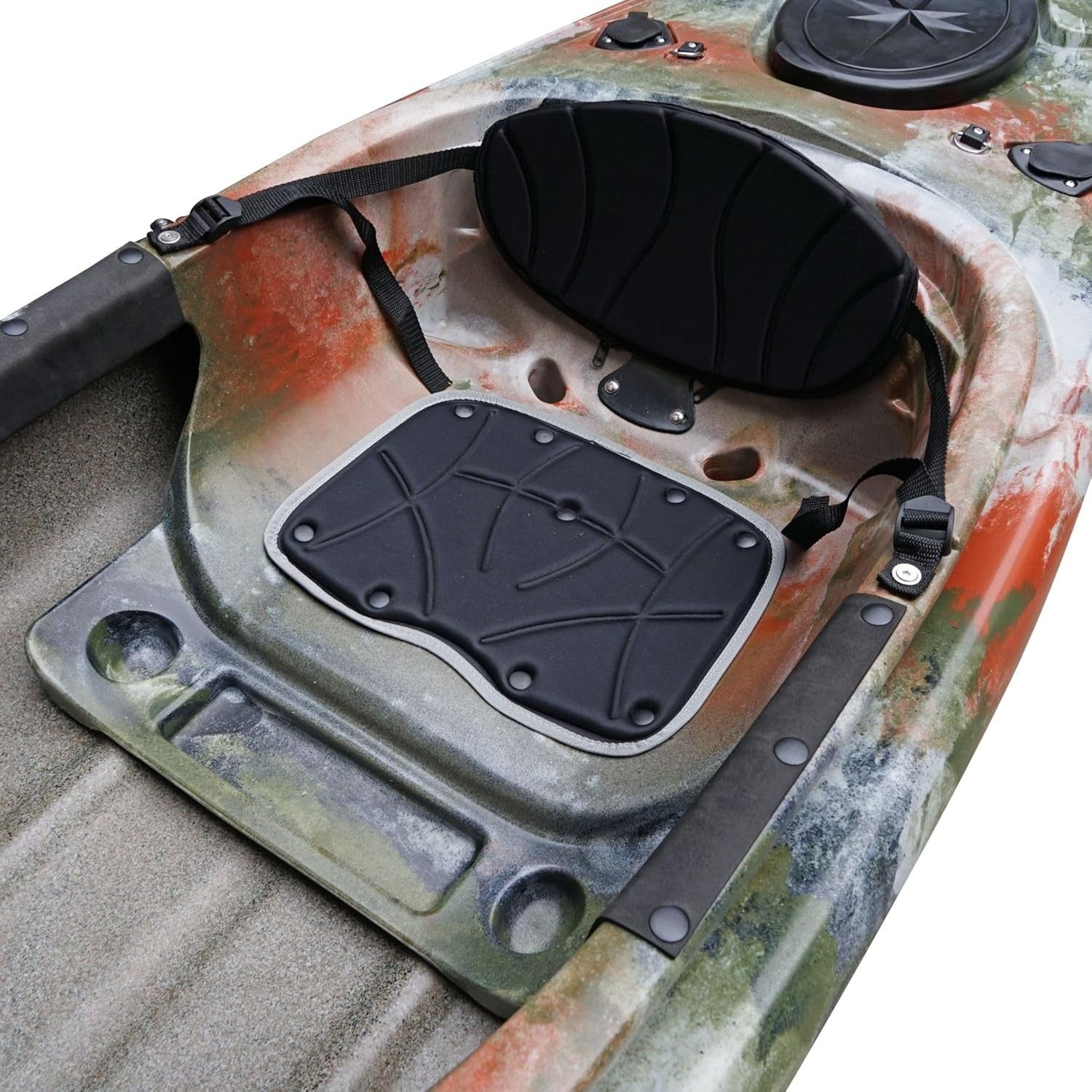 Sit Inside Fishing Kayak Stable Recreational Canoe w/ Paddle Seat