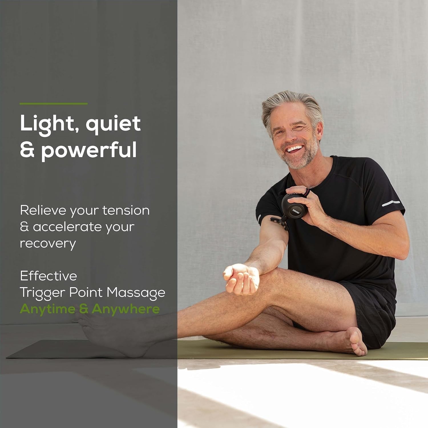 Compact Trigger Point Massage Gun with Pressure Sensor Quiet Deep Muscle Relief
