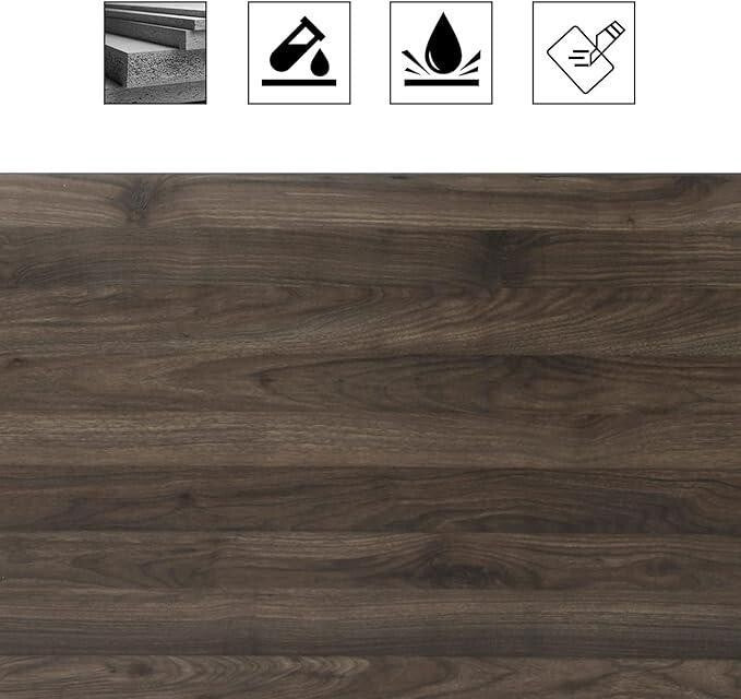 47” Walnut Computer Desk with Storage Shelves for Home Office or Study Room