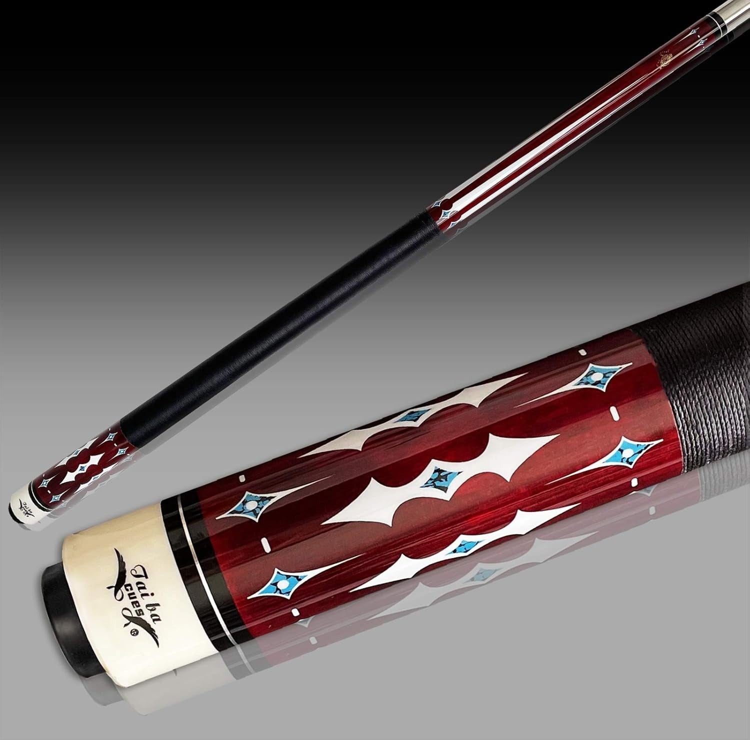 Professional 58in Maple Pool Cue 20oz 13mm Tip with Case 2pc