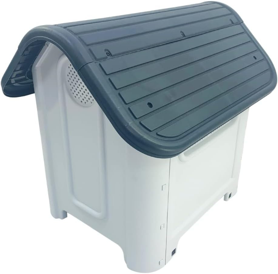 Lightweight Outdoor Indoor Dog House with Ventilation & Raised Floor 75x59x66cm