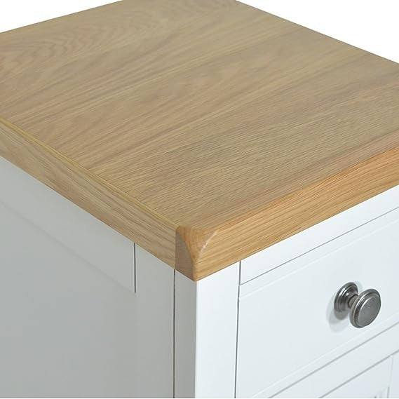 Snow White Bedside Tables Set of 2 | Fully Assembled Wooden Cabinets