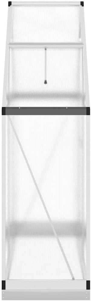 Walk-In Garden Greenhouse 169x58x202cm Aluminium Frame UV Panels Roof Vent
