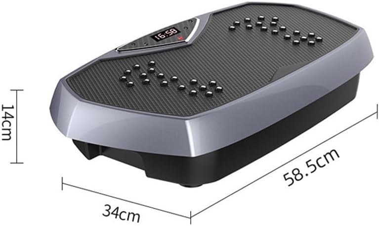 Grey Vibration Plate Exercise Machine Quiet Home Fitness Platform