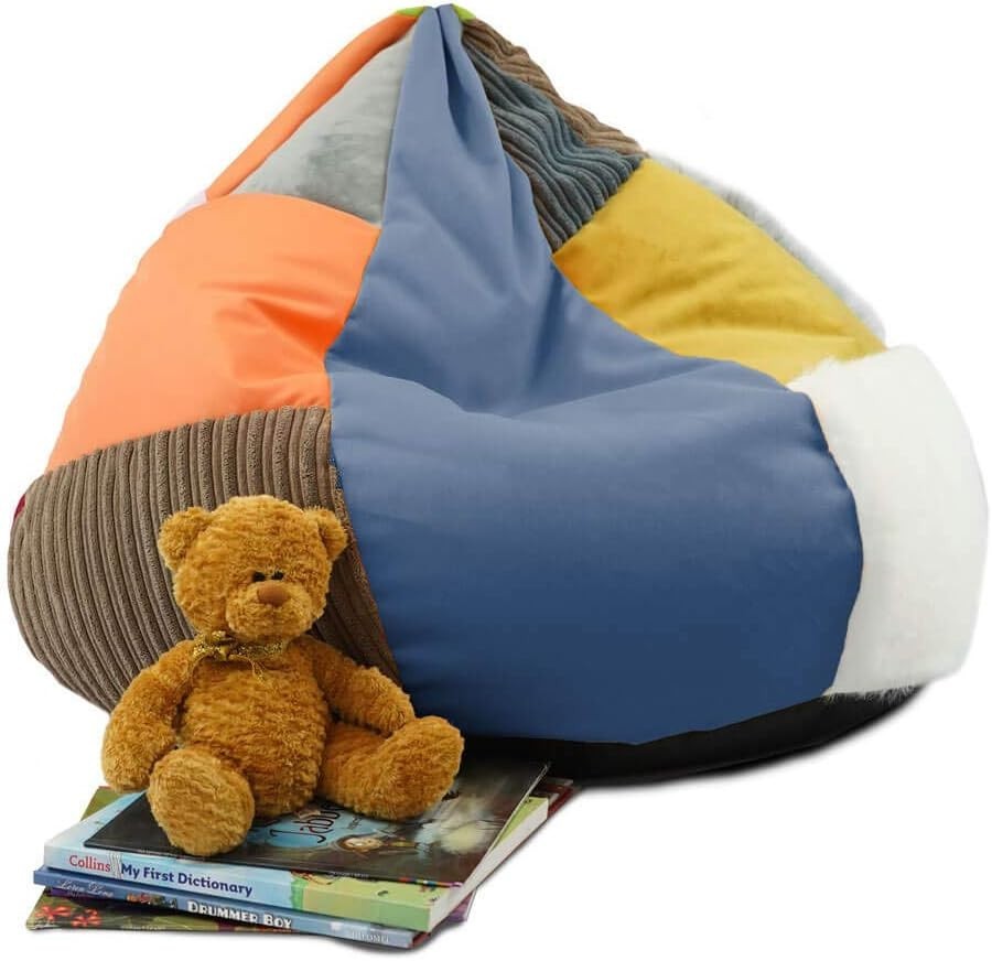 Kids Sensory Bean Bag Chair Soft Indoor Playroom Seat Lightweight Durable