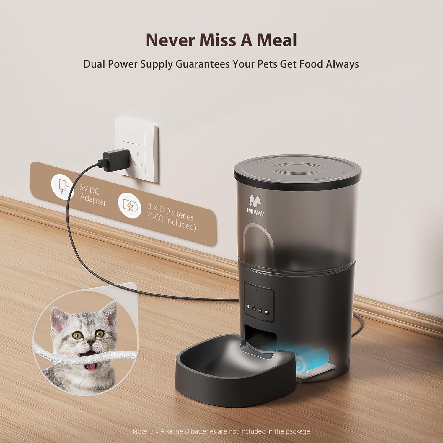 5G WiFi Automatic Pet Feeder App Control Timer Food Dispenser