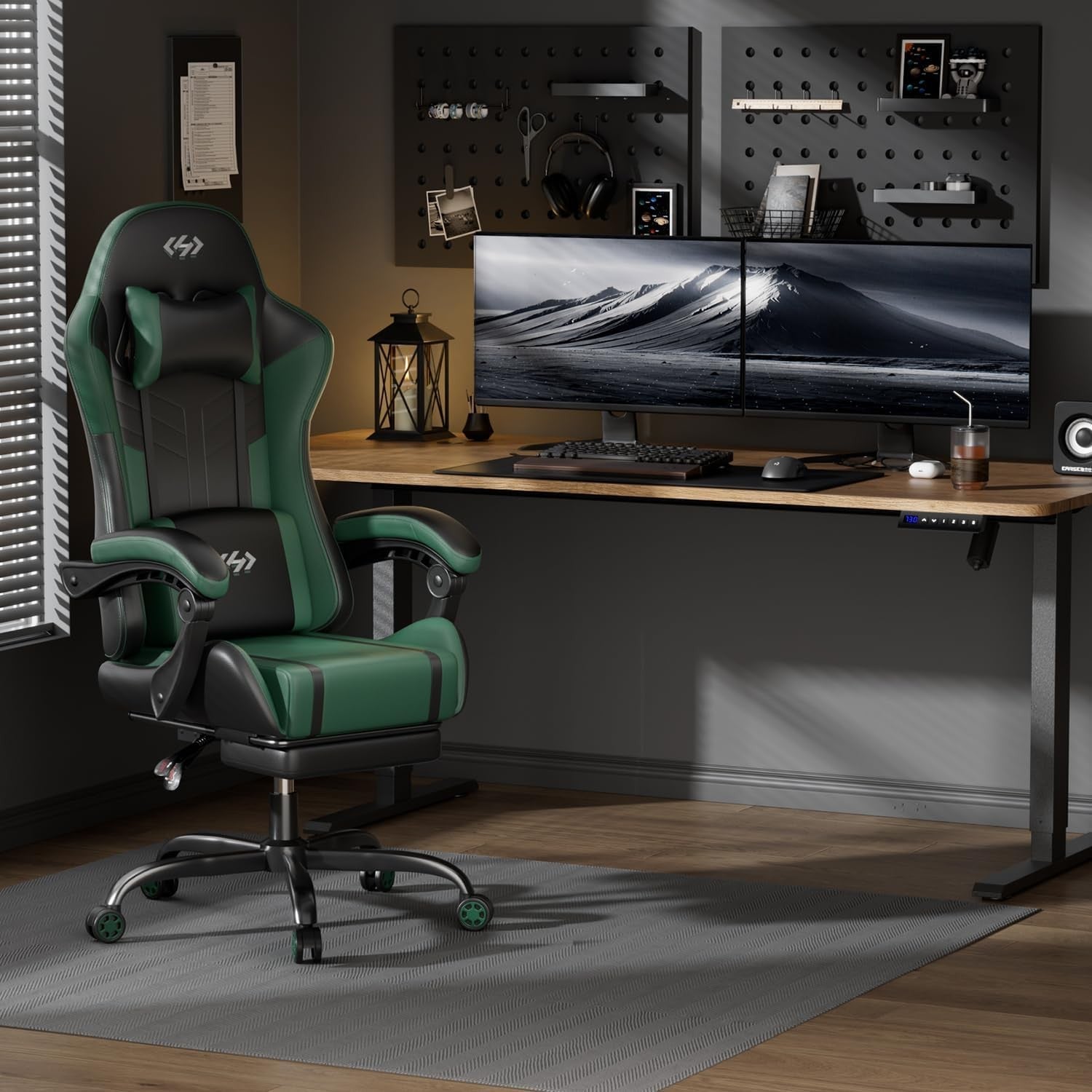 Massage Gaming Chair Recliner with Footrest Ergonomic High Back