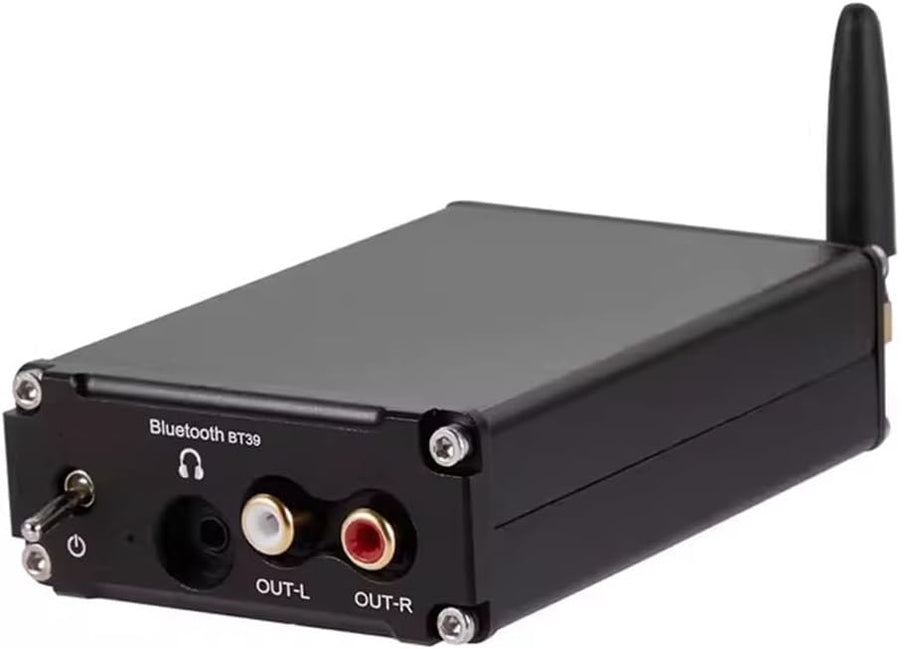 Black HiFi Bluetooth 5.0 Audio Receiver – Lossless Stereo Adapter