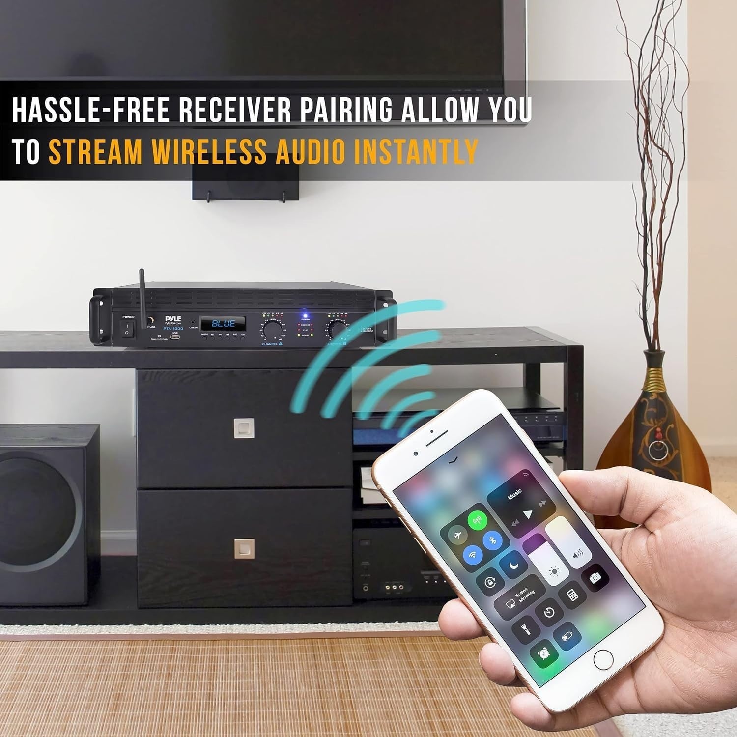 2000W Bluetooth Stereo Power Amplifier Rack Mount DJ Home