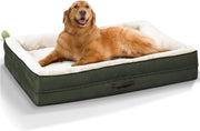 Large Orthopedic Dog Bed Waterproof Washable Bolster 91x61cm