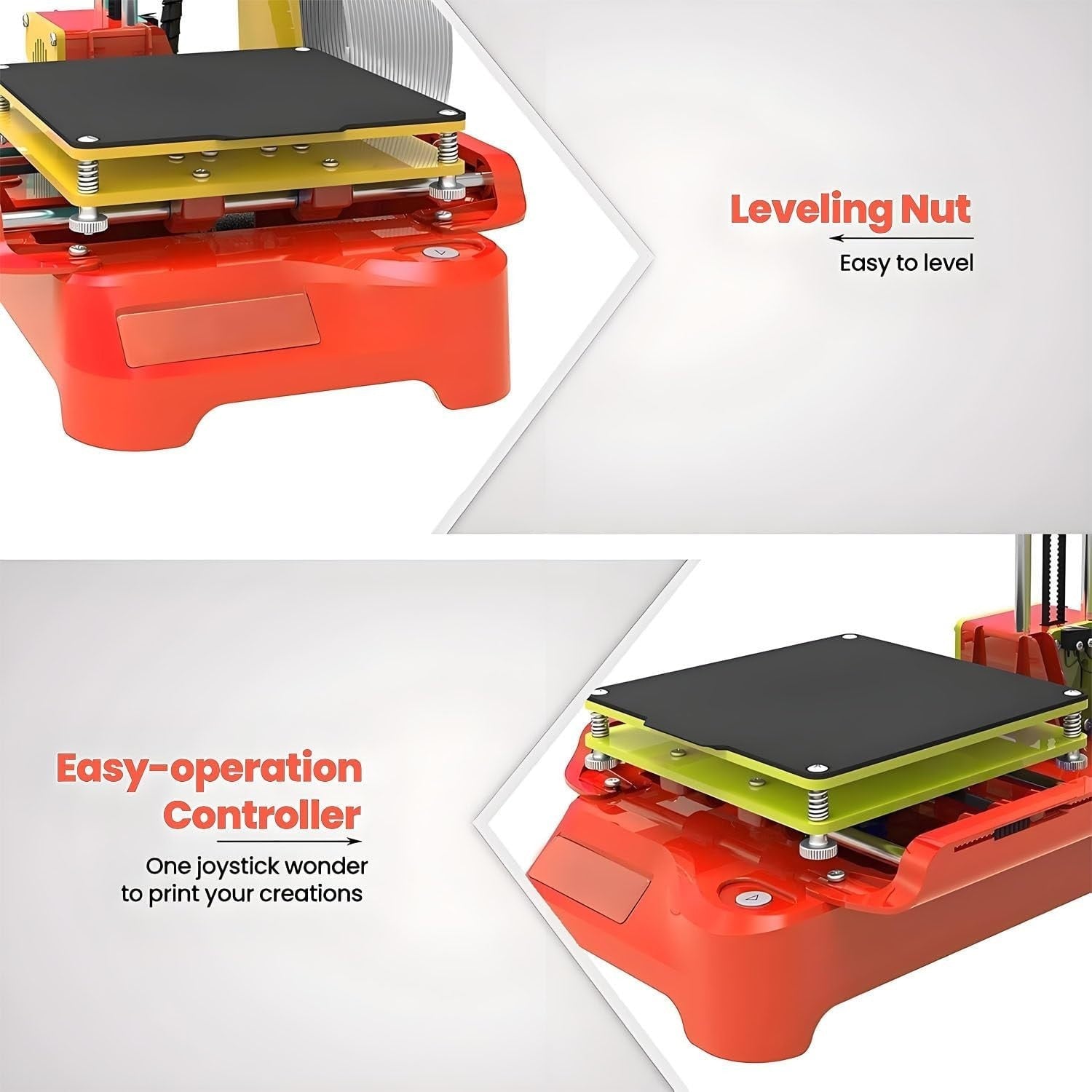 Mini 3D Printer for Kids Leveling Free Magnetic Bed PLA Bundle