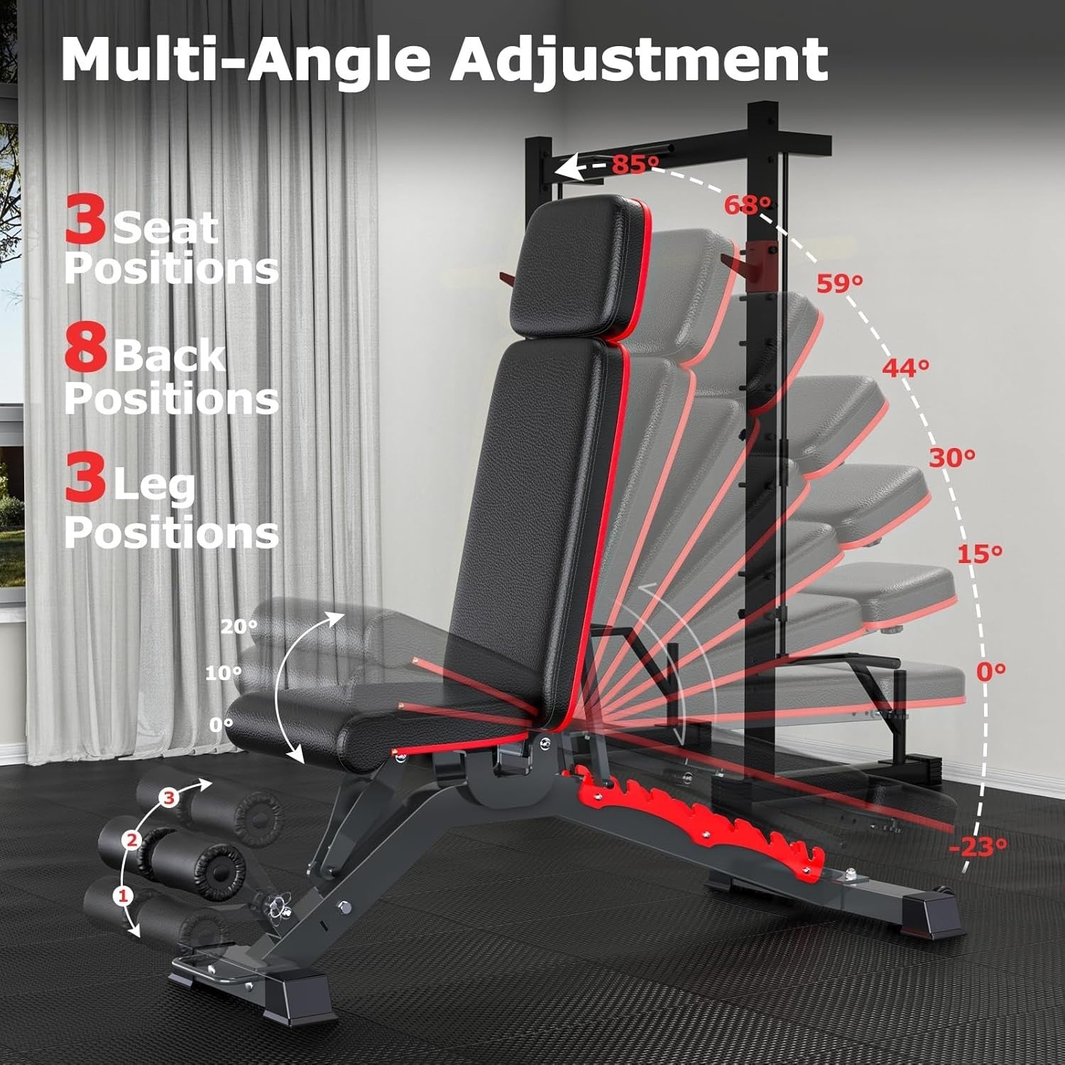 Ultra Heavy Duty Adjustable Bench 1200lb Incline Decline Home Gym
