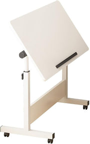 Adjustable Foldable Drawing Desk 68x45cm White Tilt Height Workstation Table
