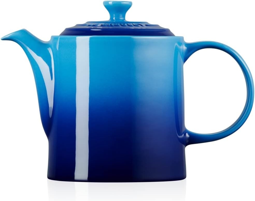 Stoneware Teapot 1.3L 4 Cup Tea Pot Heat Retaining Azure Blue