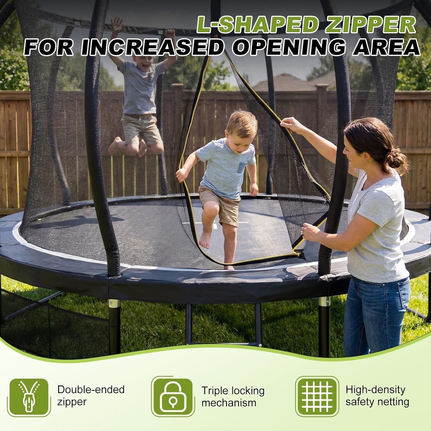 8ft Outdoor Garden Trampoline Safety Net Ladder Kids Play Set