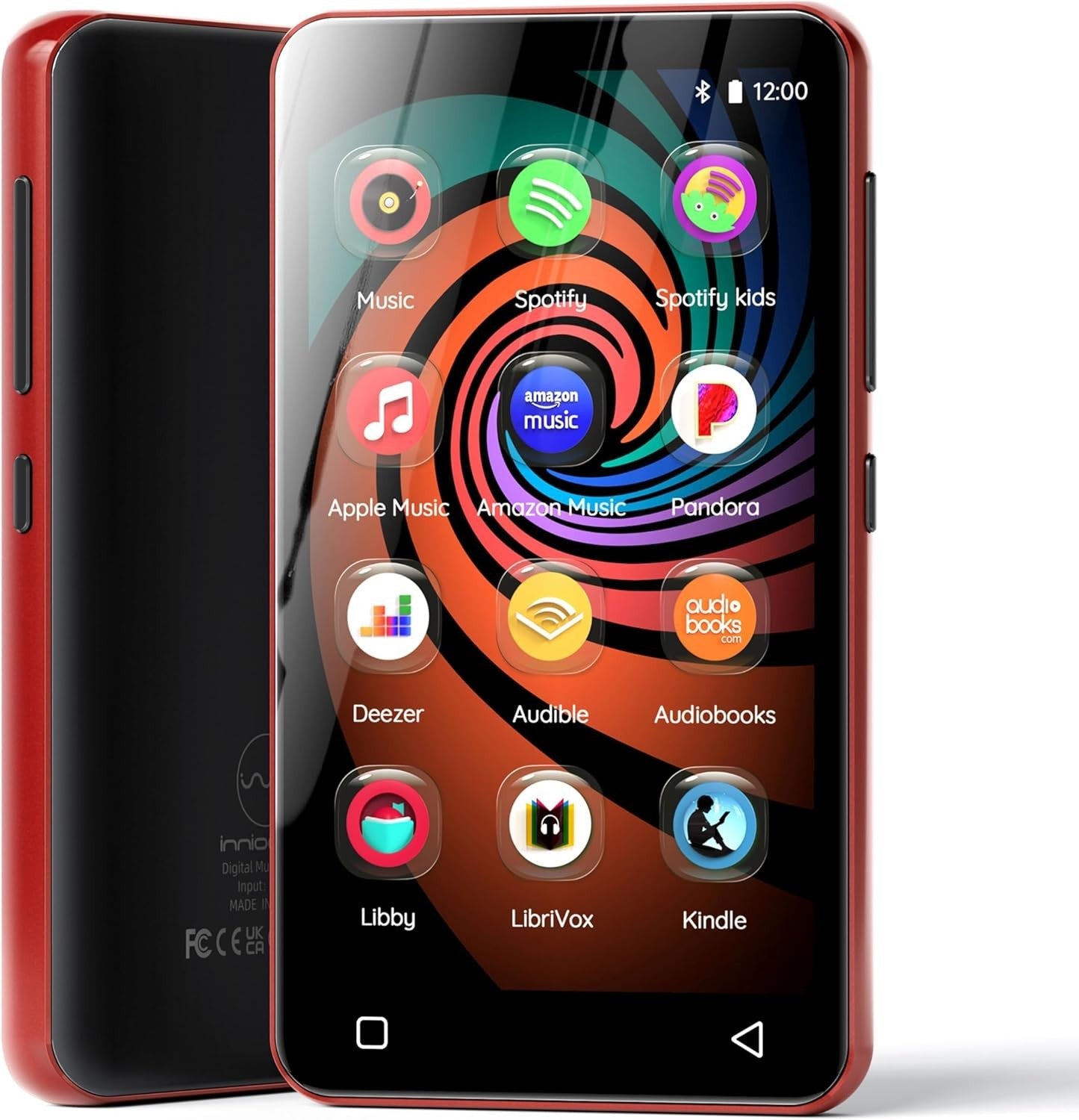 160GB MP3 MP4 Player Black Red 4" Touch WiFi Bluetooth Spotify