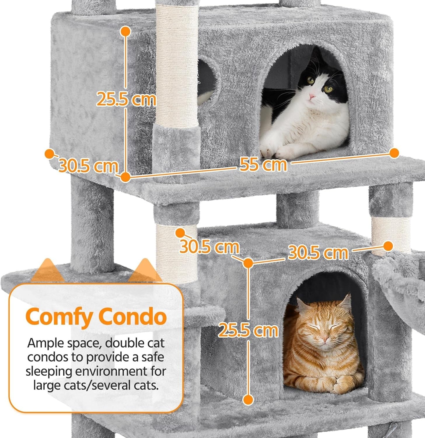 170cm Cat Tree Tower Multi Level Condo Hammock Basket Scratching