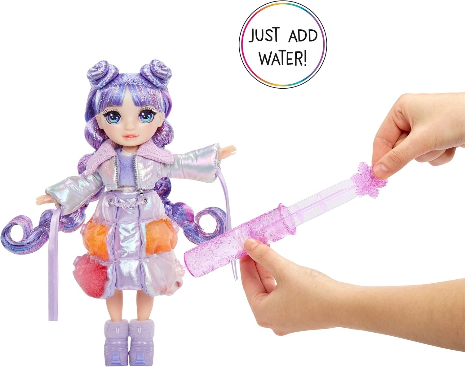 Winter Fashion Doll Purple 11in Magic Snow Outfit Snowman Kit