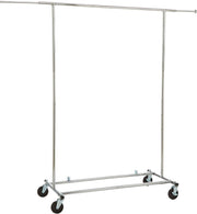 Chrome Garment Rack Heavy Duty Extendable with Wheels
