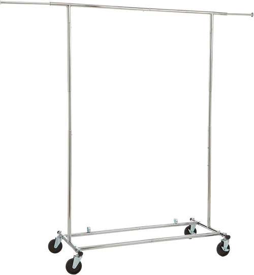 Chrome Garment Rack Heavy Duty Extendable with Wheels