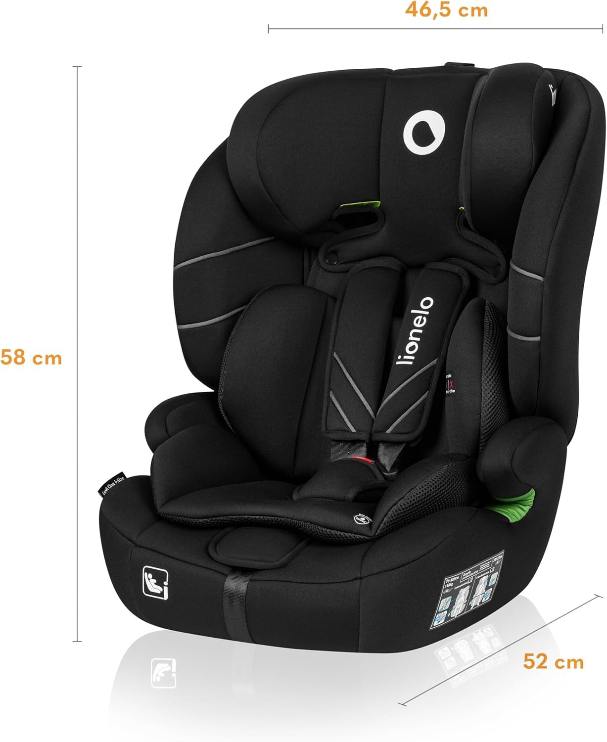 i-Size Child Car Group 1/2/3 9–36kg Adjustable Headrest Side Protection