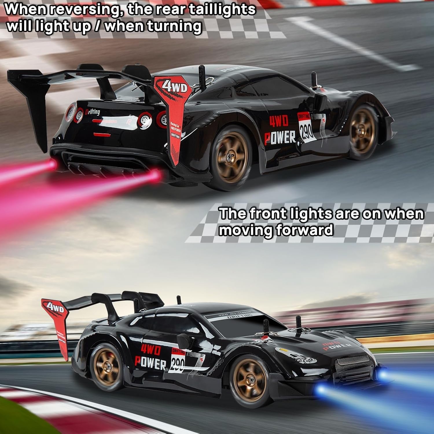 1:14 Full Scale RC Drift Car 4WD Pro Steering & Throttle Kids Adult Gift