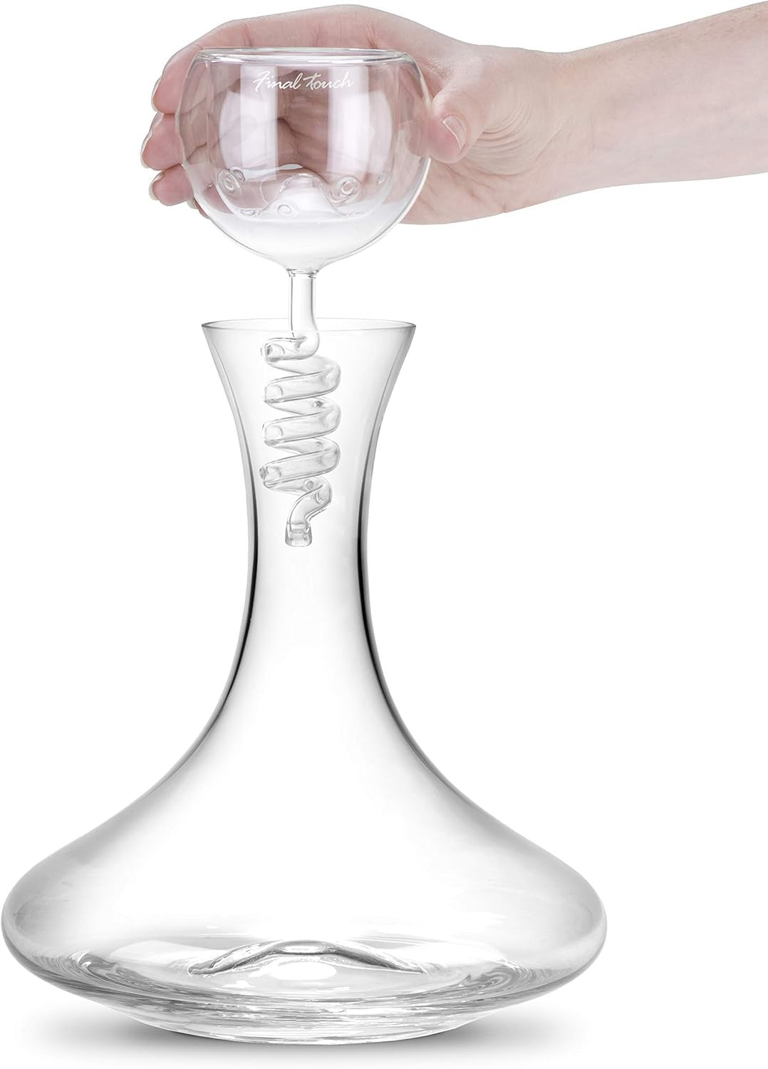 Wine Decanter with Twister Aerator Set | 750ML Oxygenation Glass Gift Set