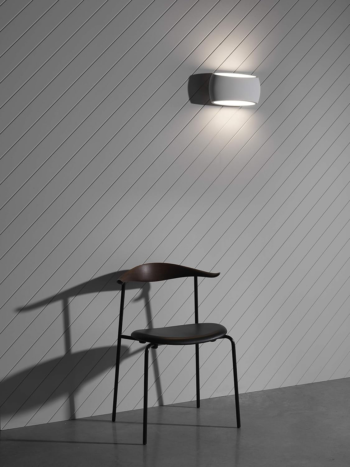 Modern Plaster Wall Light 12W LED Up Down Indoor Fixture White