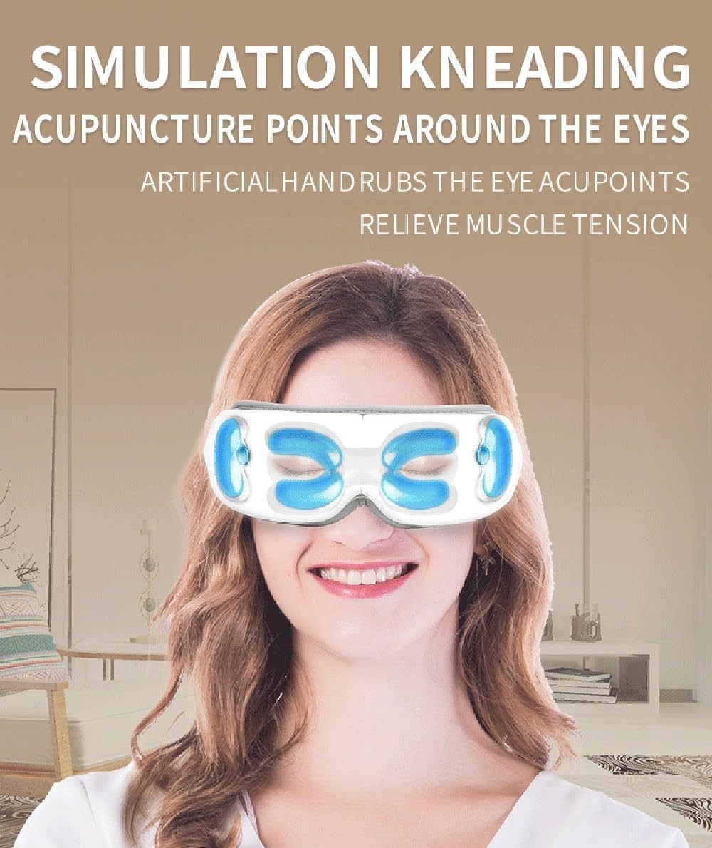 Heated Eye Massager Bluetooth Air Pressure Foldable