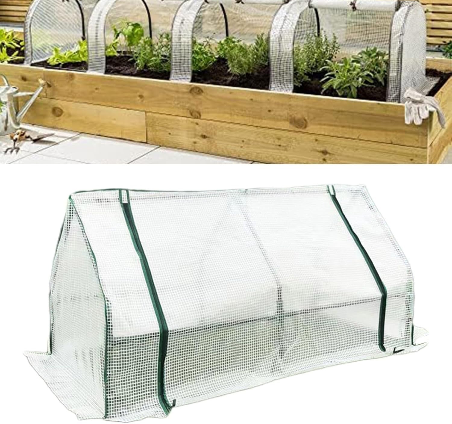 Small Garden Polytunnel Greenhouse Grow Tent with Mesh Cover 120x60x60cm
