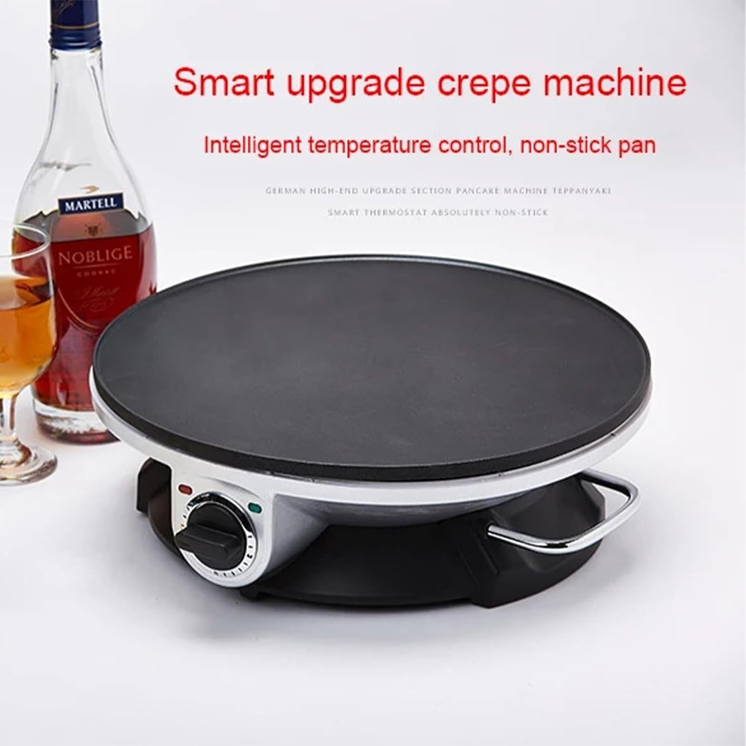 12" Electric Crepe Maker 1200W | Non-Stick Pancake & Tortilla Griddle