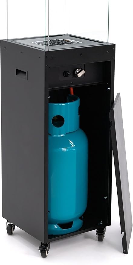 Outdoor Gas Patio Heater 8kW Smokeless Propane Fireplace Freestanding