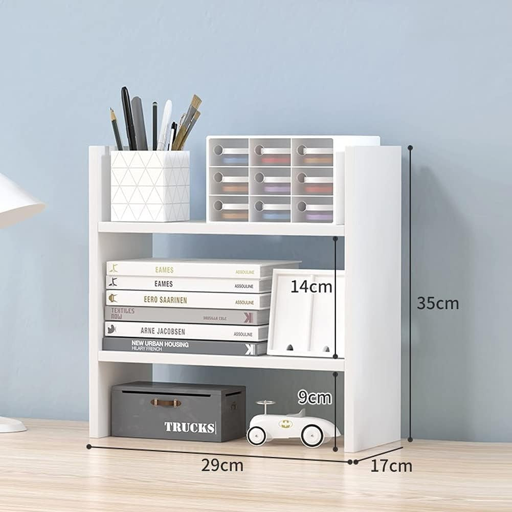 3-Tier Wood Desk Organizer Shelf Storage for A4 Paper
