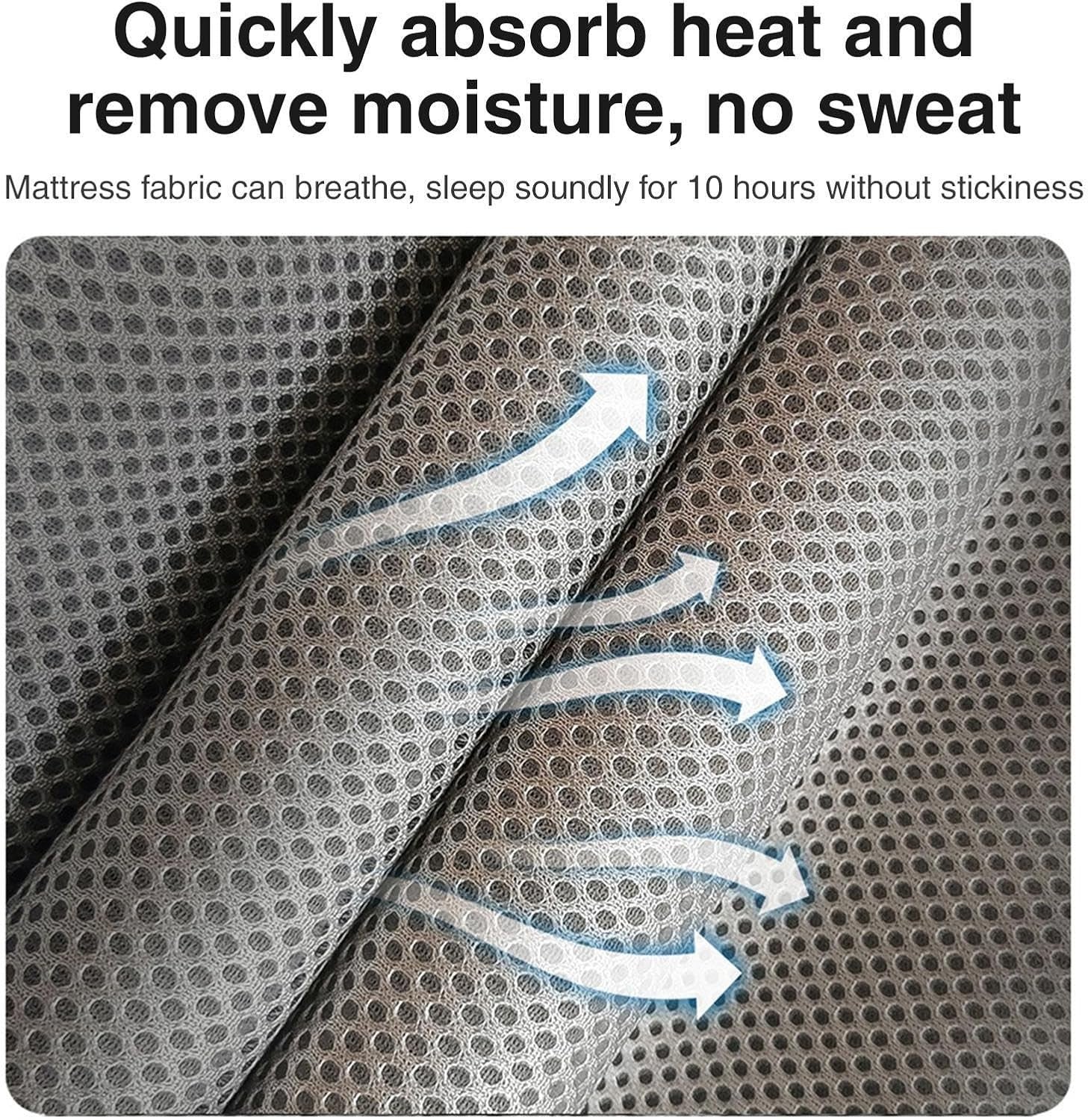 6 Inch Thick Inflatable Camping Sleeping Pad with Built-in Pillow