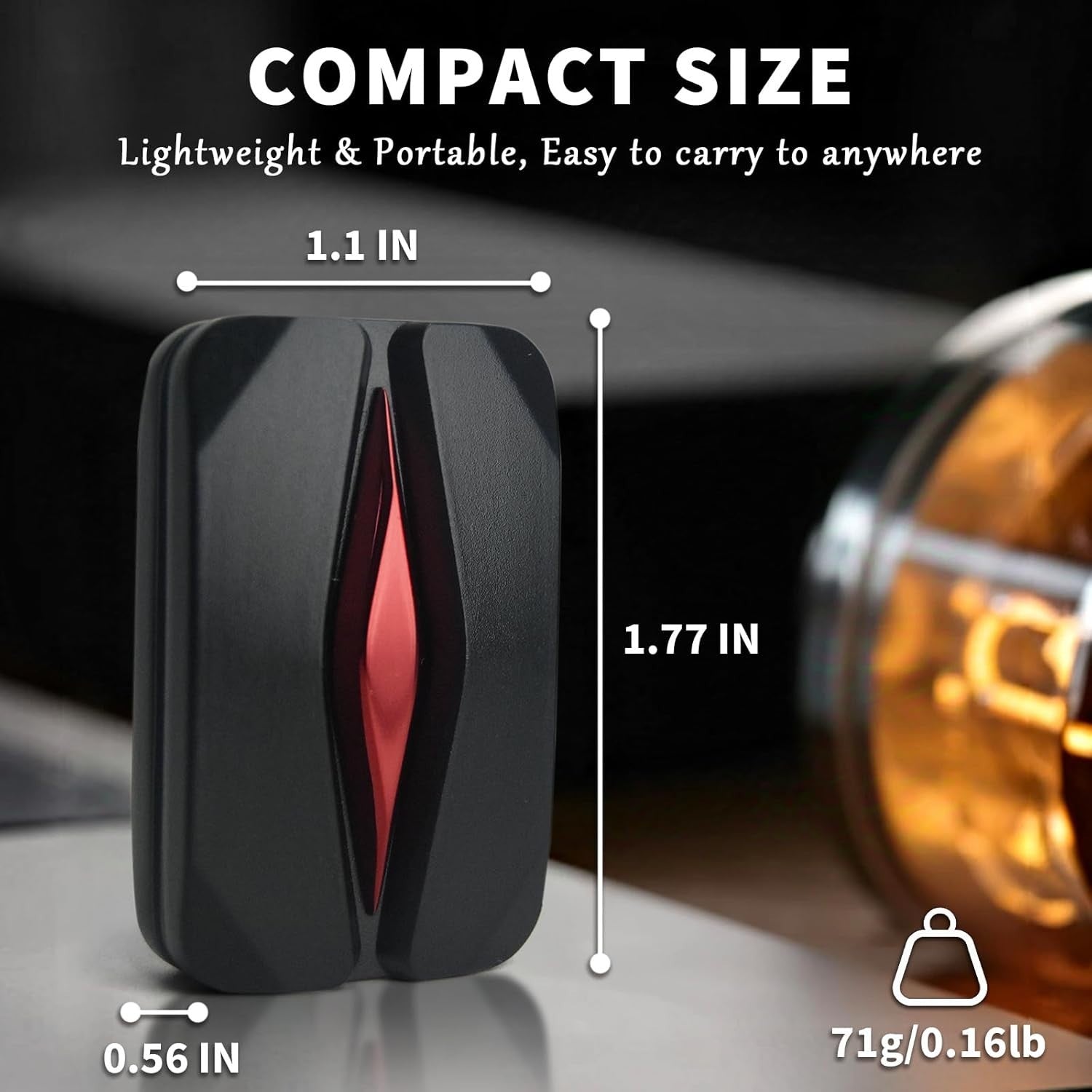Magnetic Fidget Slider Black Red Zinc Alloy Executive Desk Toy