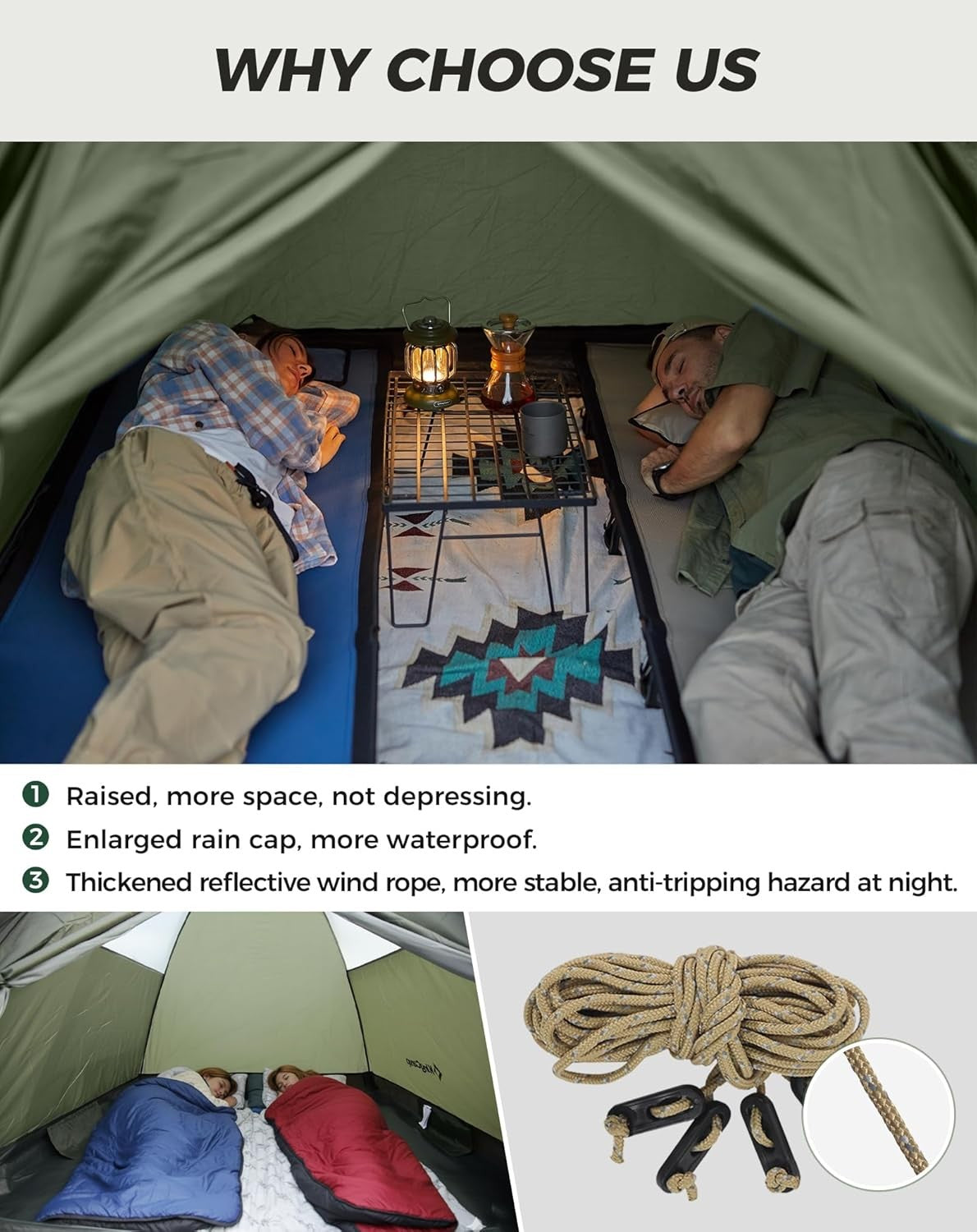 KingCamp 2-Person Ultralight Waterproof Dome Tent – Backpack Friendly