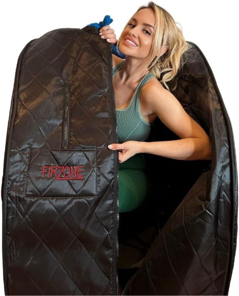 FZ-100 Portable Infrared Sauna – Full-Size Home Detox Spa w/ Remote + Chair