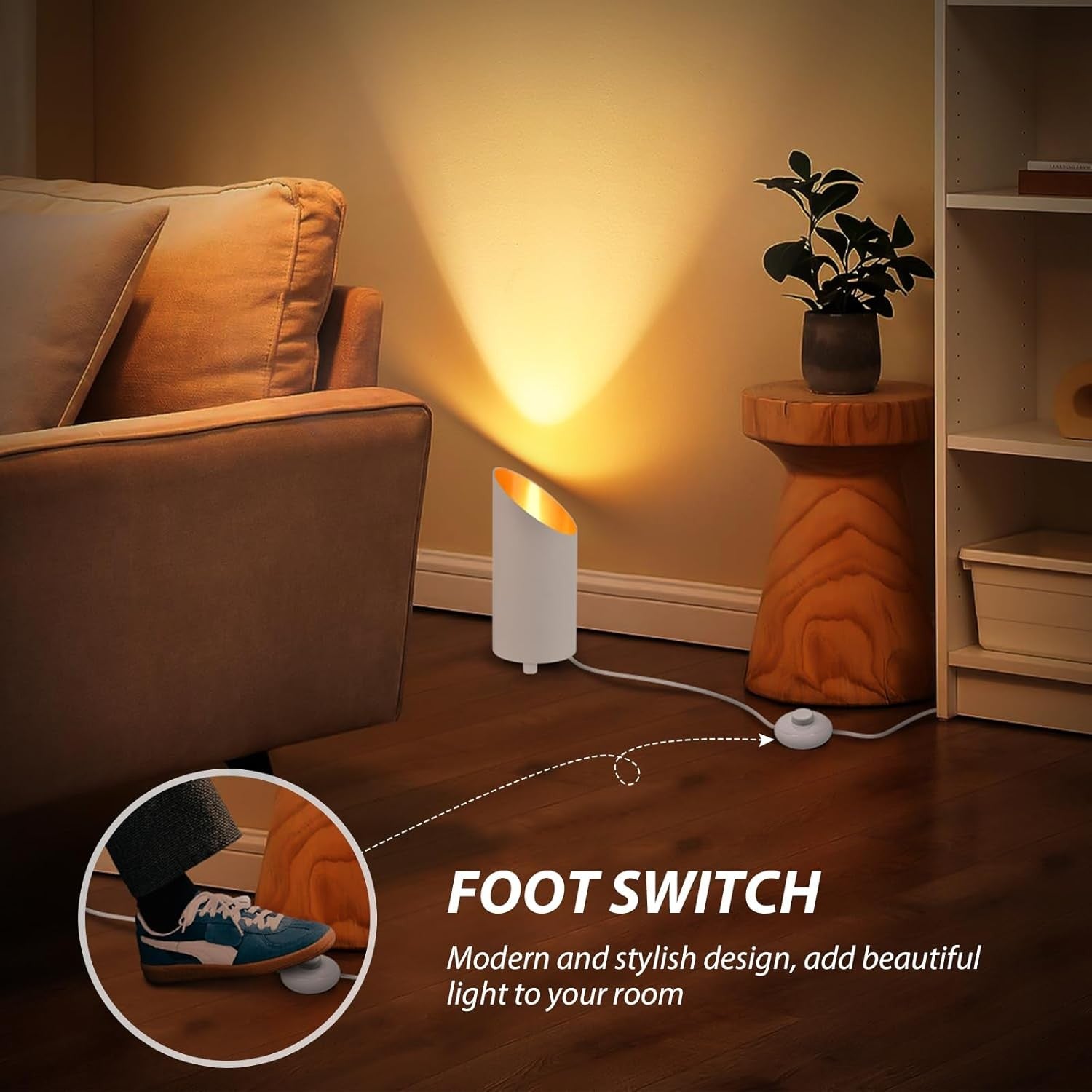 LED Uplight Floor Lamp IP44 Waterproof 2700K Warm White Indoor Light