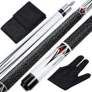 58in Maple Pool Cue 2pc Billiard Stick 20oz Pro Balance Smooth Control