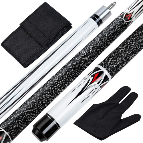 58in Maple Pool Cue 2pc Billiard Stick 20oz Pro Balance Smooth Control