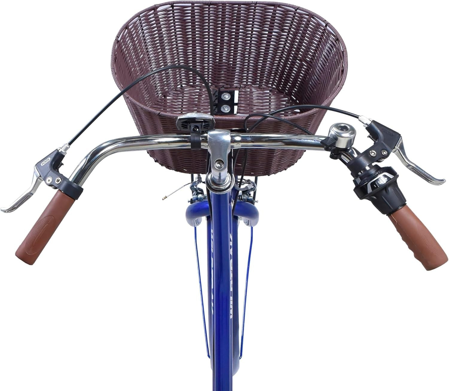26" Step-Through City Bike 6-Speed Adult Cruiser Bicycle with Basket V-Brake