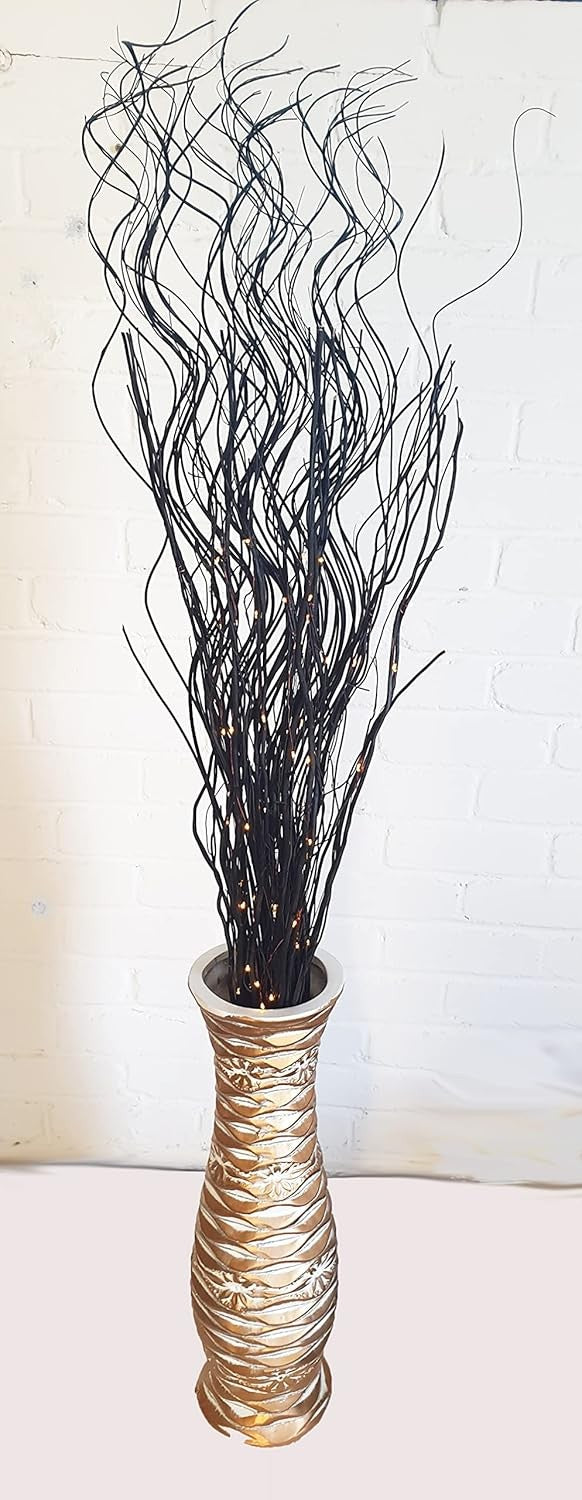 120cm LED Willow Branches Light Up Twig Floor Vase Decor Battery Powered