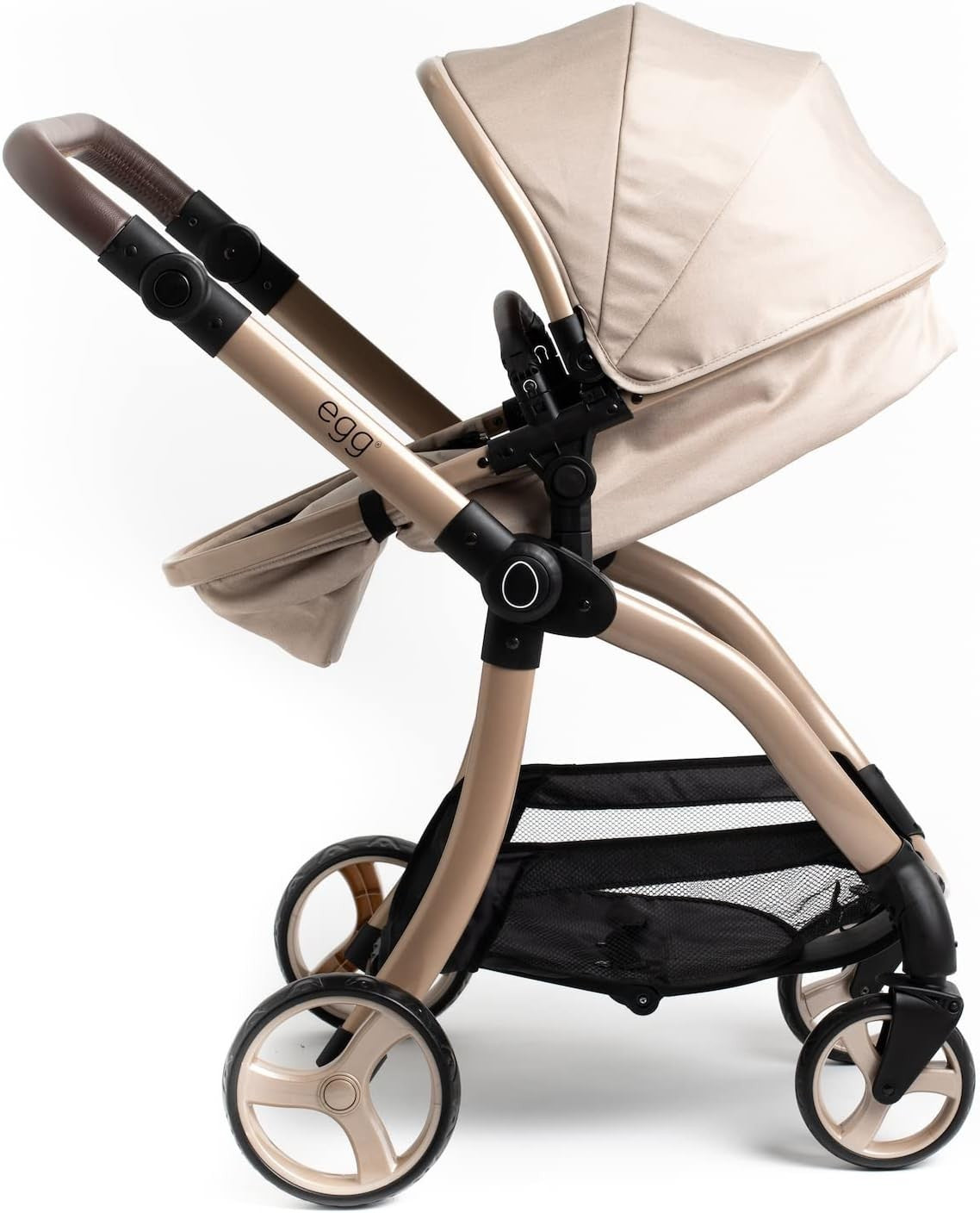 Luxury 2in1 Doll Pram Pushchair Carrycot Adjustable Handle 57cm