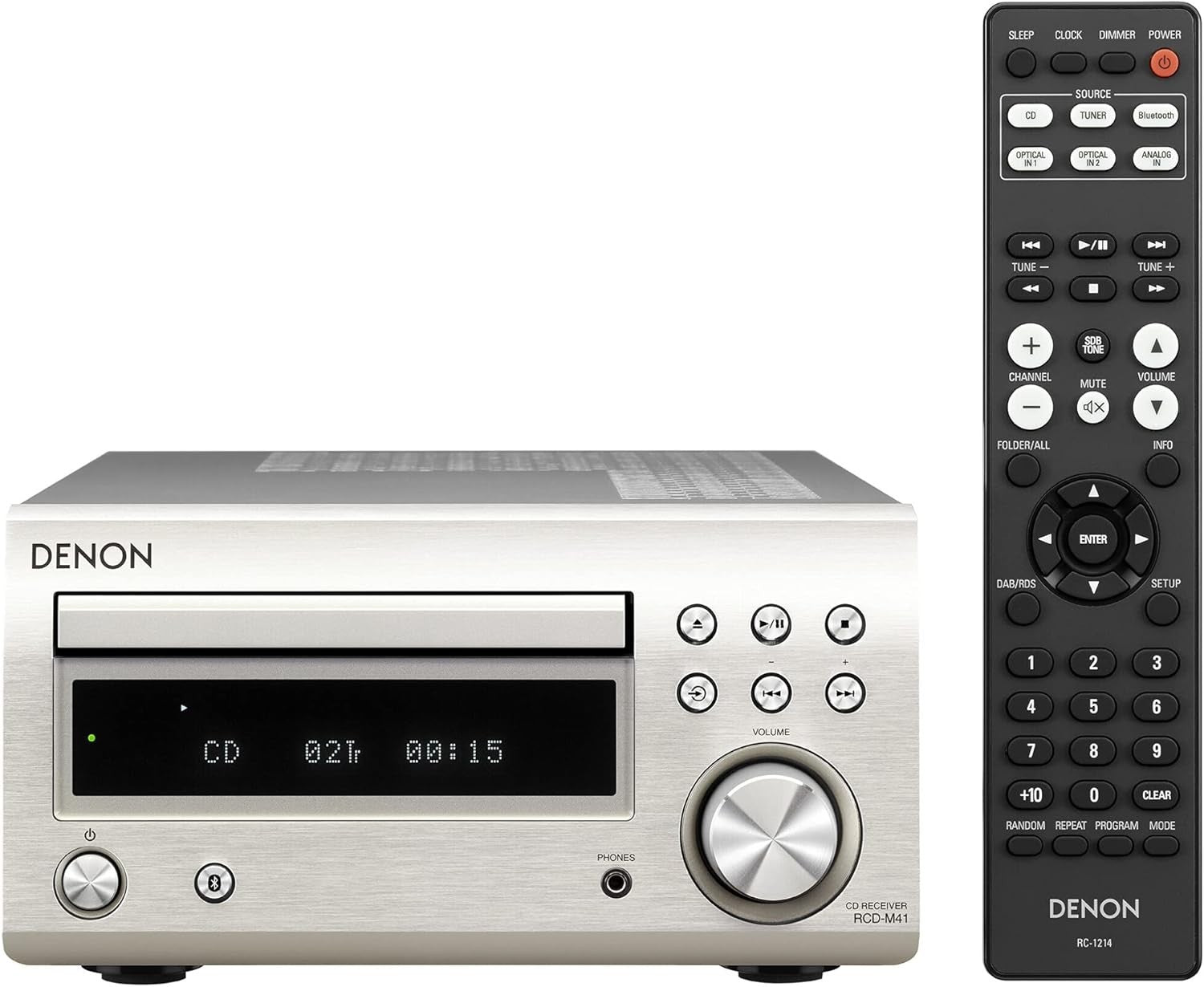 Hi-Fi Stereo System CD Player Bluetooth 2x30W DAB+ Tuner Optical Input Silver